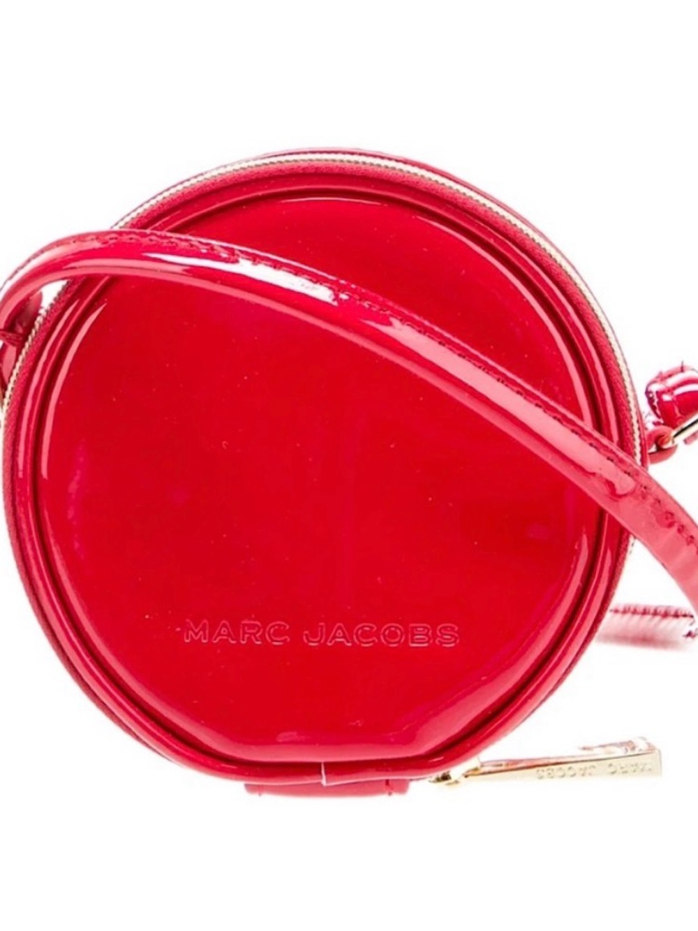 Marc Jacobs Glossy Red Round Crossbody Bag